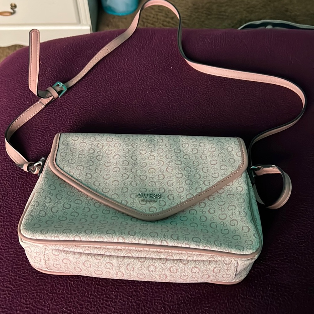 GUESS Pink Logo Crossbody Bag